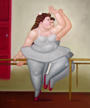 Fernando Botero : Ballerina to the Handrail